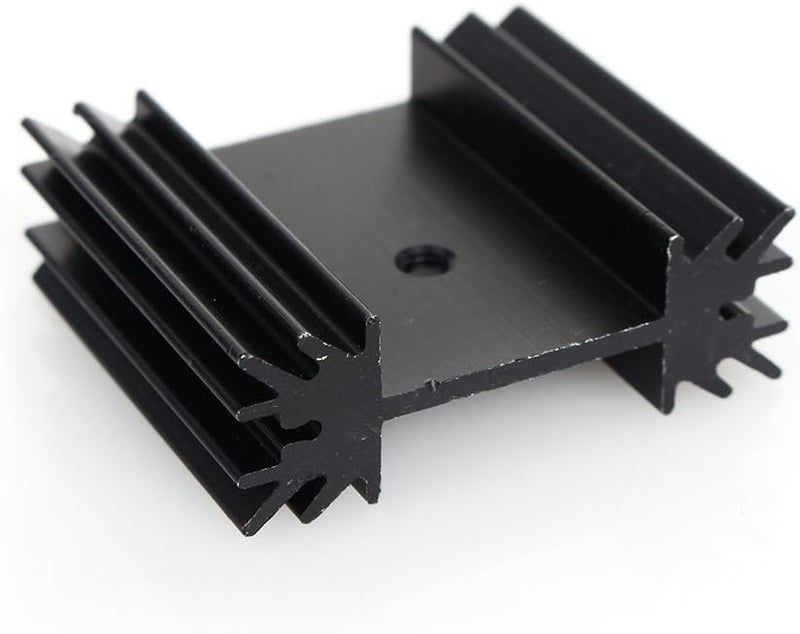 Easycargo To-220 Aluminium Heatsink 25x34x12mm,TO220 Heat Sink for Cooling MOSFET SCR Power Voltage Regulator ICS (25mmx34mmx12mm) (Anodized Black 5-Pack) - Image 3
